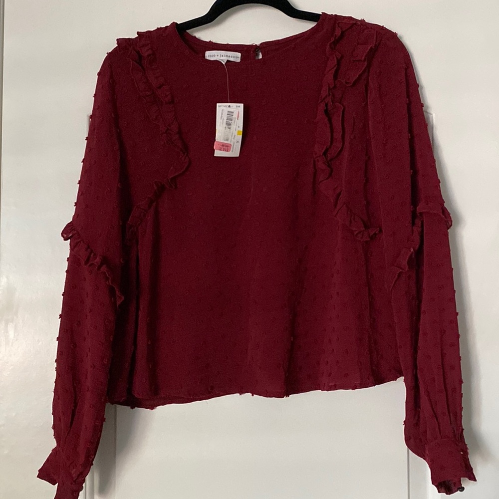 brand new burgundy blouse